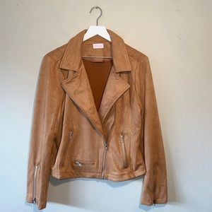 NWOT tan suede-like jacket